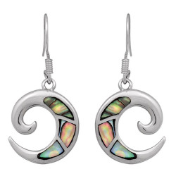 Lorein stříbrné náušnice s paua perletí  3,6 g