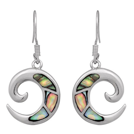 Lorein stříbrné náušnice s paua perletí  3,6 g