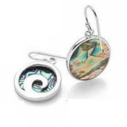 Lorein stříbrné náušnice Wave  s perletí paua 6,5g