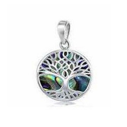 Lorein stříbrný přívěšek Tree paua perleť 2,7g