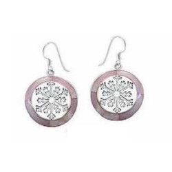 Lorein stříbrné náušnice s perletí Flake 6,4g